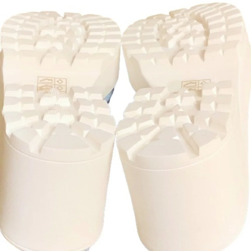 Koi footwear size 5 blue white platform buckled sandals with pink yellow hearts